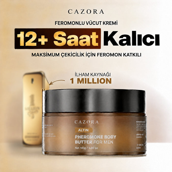ALTIN feromonlu vücut kremi, Paco Rabanne 1 Million esintili — çok yakında